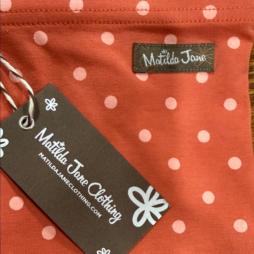 Matilda Jane Coral Dot Knit Leggings ~Girls